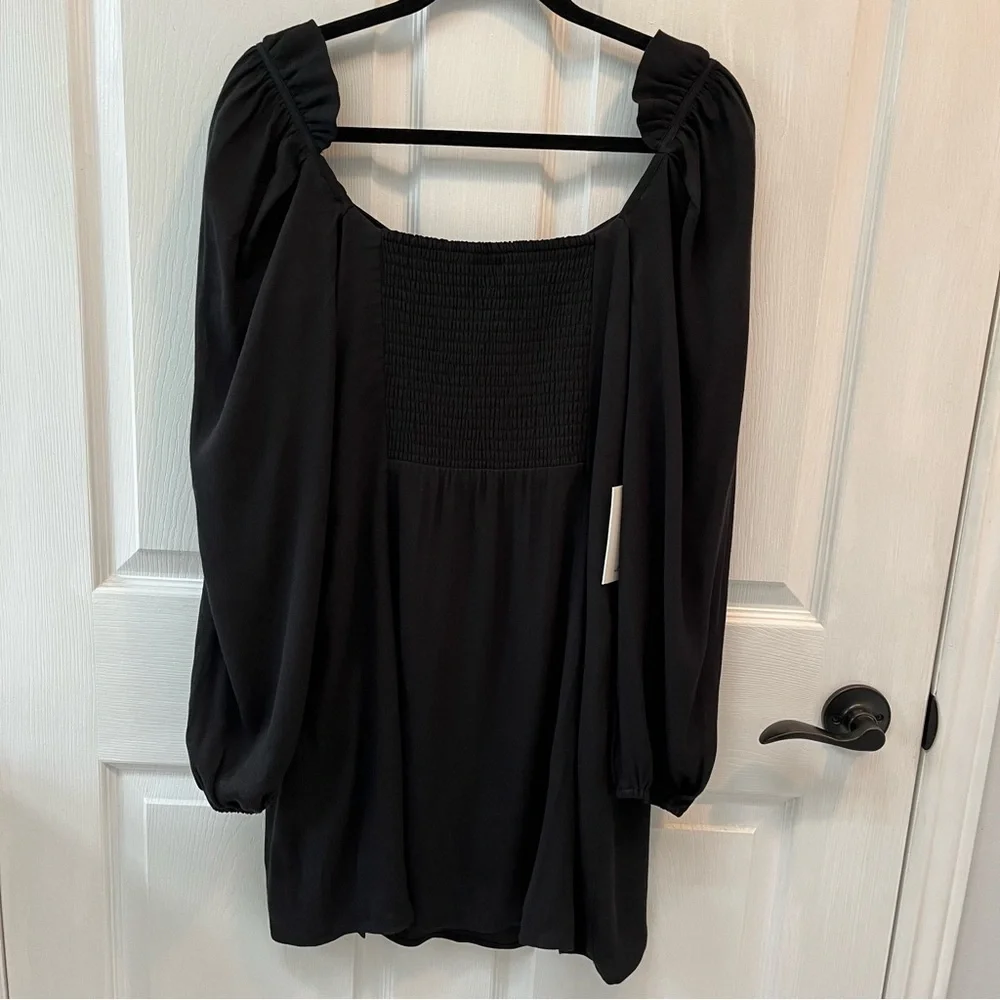 Wilfred Women’s Juliet Corset Novella Black Mini Dress Long Sleeve Ruching 14 - Picture 12 of 17